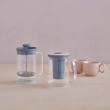 Prensa francesa de chá 0,7 L Brew-It - cinza-rosa - RIG-TIG