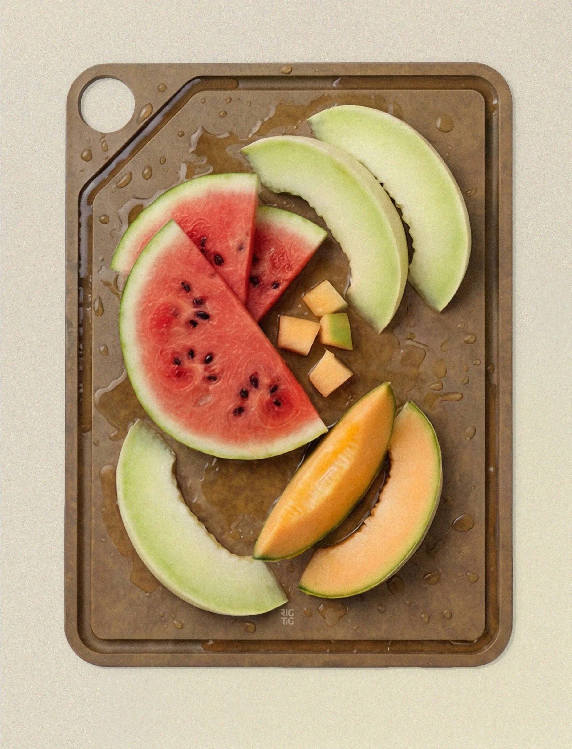 Tábua de corte CUT-IT, Castanho, 29,8x39,8 cm RIG-TIG