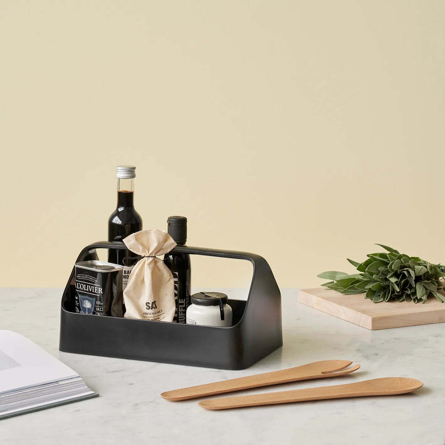 Talheres de salada TOSS-IT , livro RIG-TIG