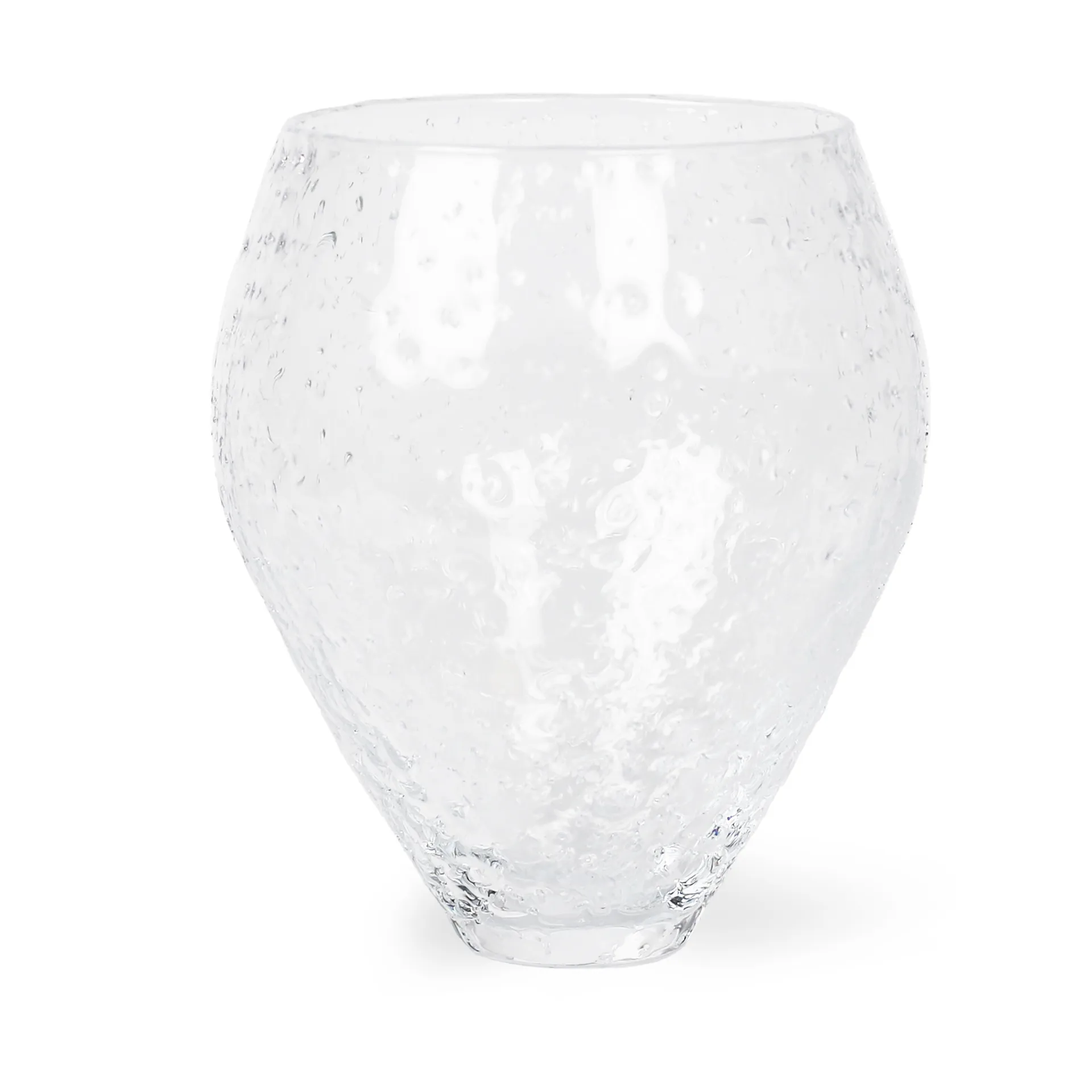 Crushed vaso vidro médio, Transparente Ro Collection