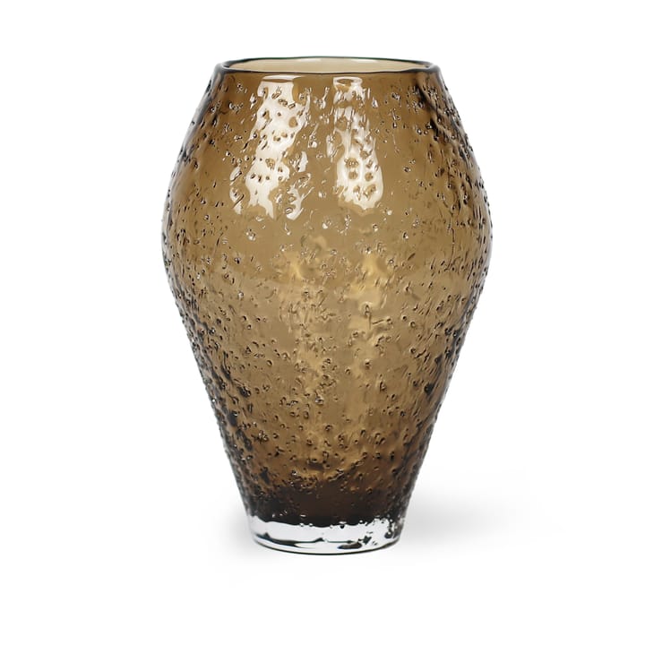 Crushed vaso vidro pequeno, Marrom sepia Ro Collection