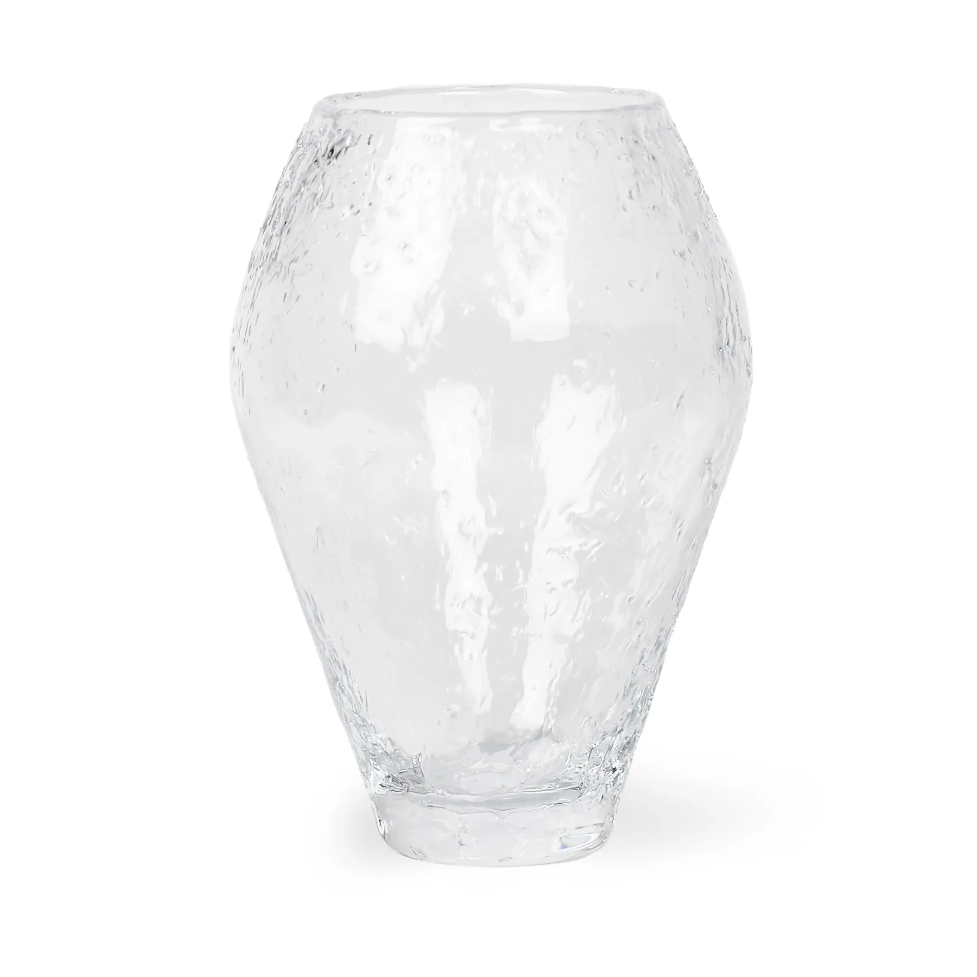 Crushed vaso vidro pequeno, Transparente Ro Collection