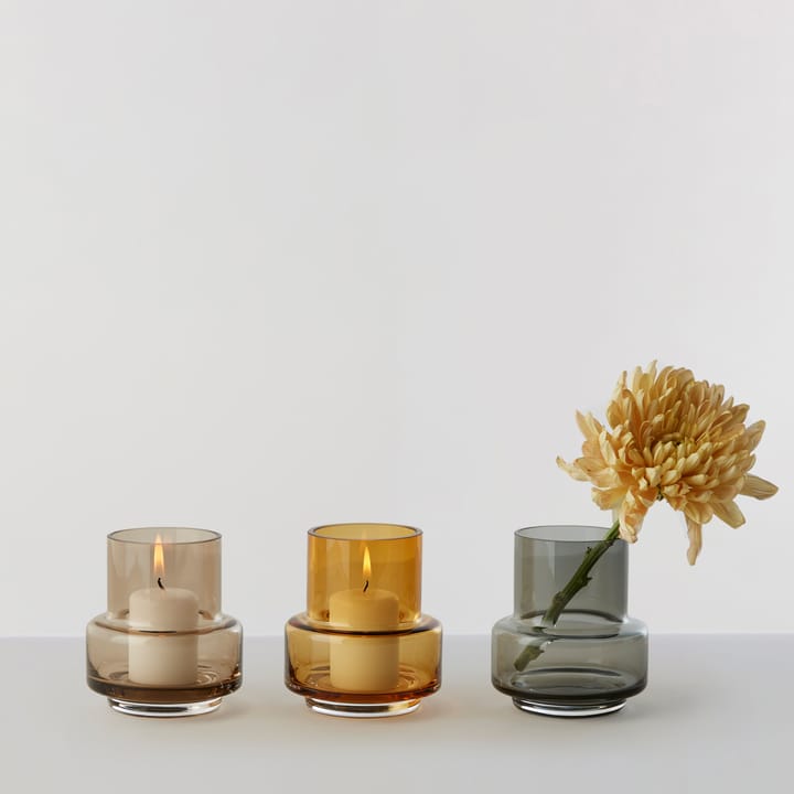 Porta vela Hurricane no. 25, Smoked grey Ro Collection