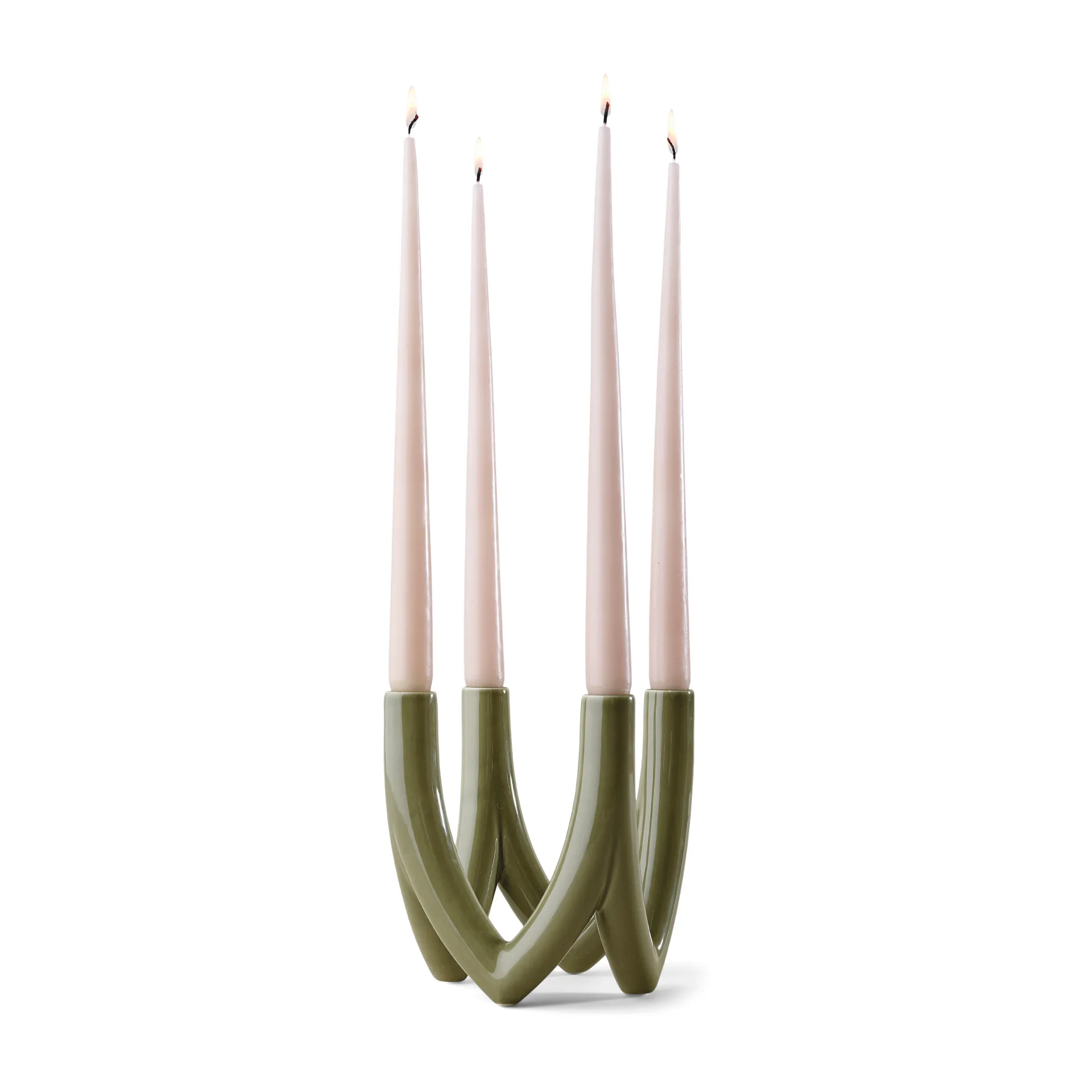 Suporte de velas Chandelier no. 56, Verde azeitona Ro Collection