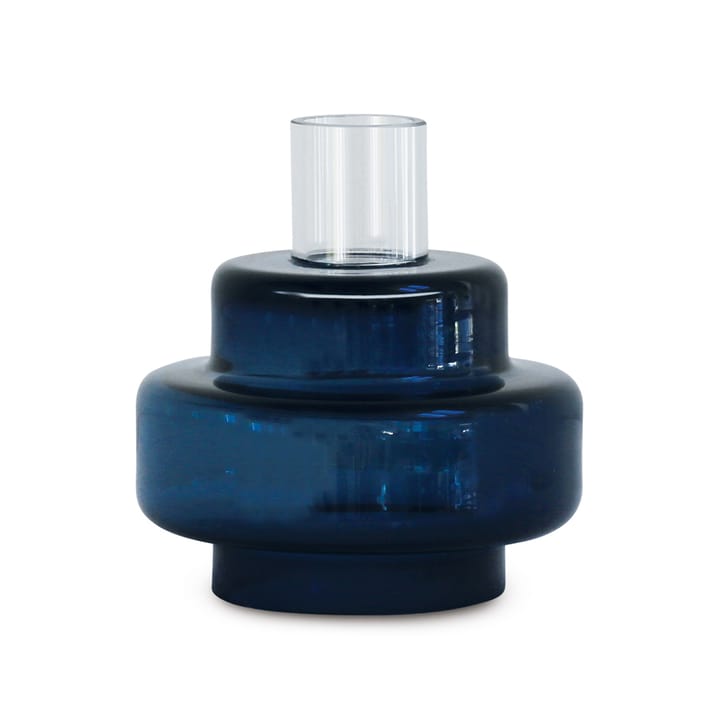 Suporte de velas em vidro no. 54, azul índigo Ro Collection