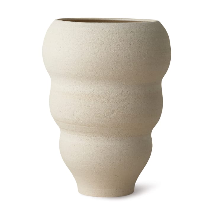 Vaso esculpido à mão no. 60, curvo - Vanilla - Ro Collection