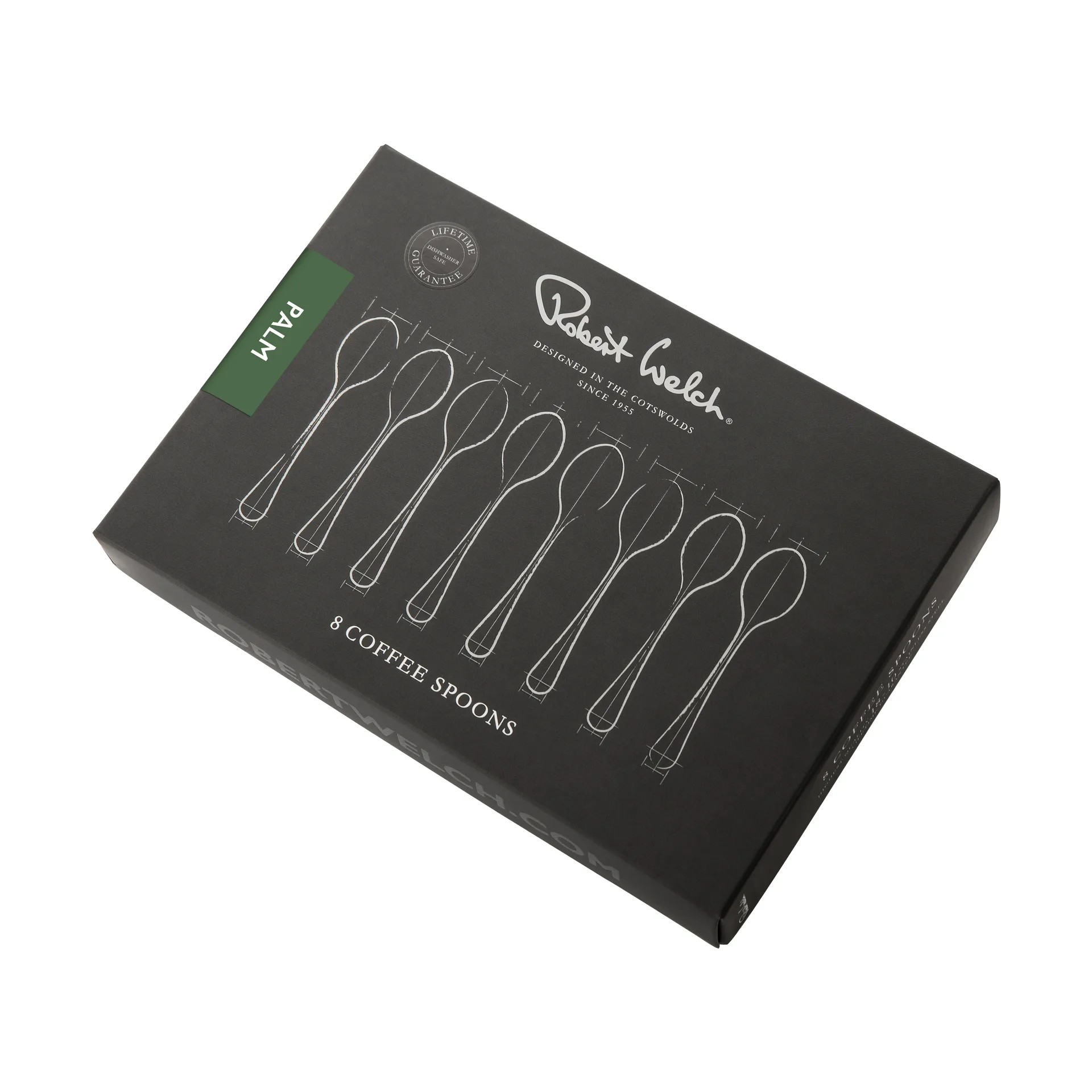 Colher de Café Palm Bright 8-unidades, Aço inoxidável Robert Welch