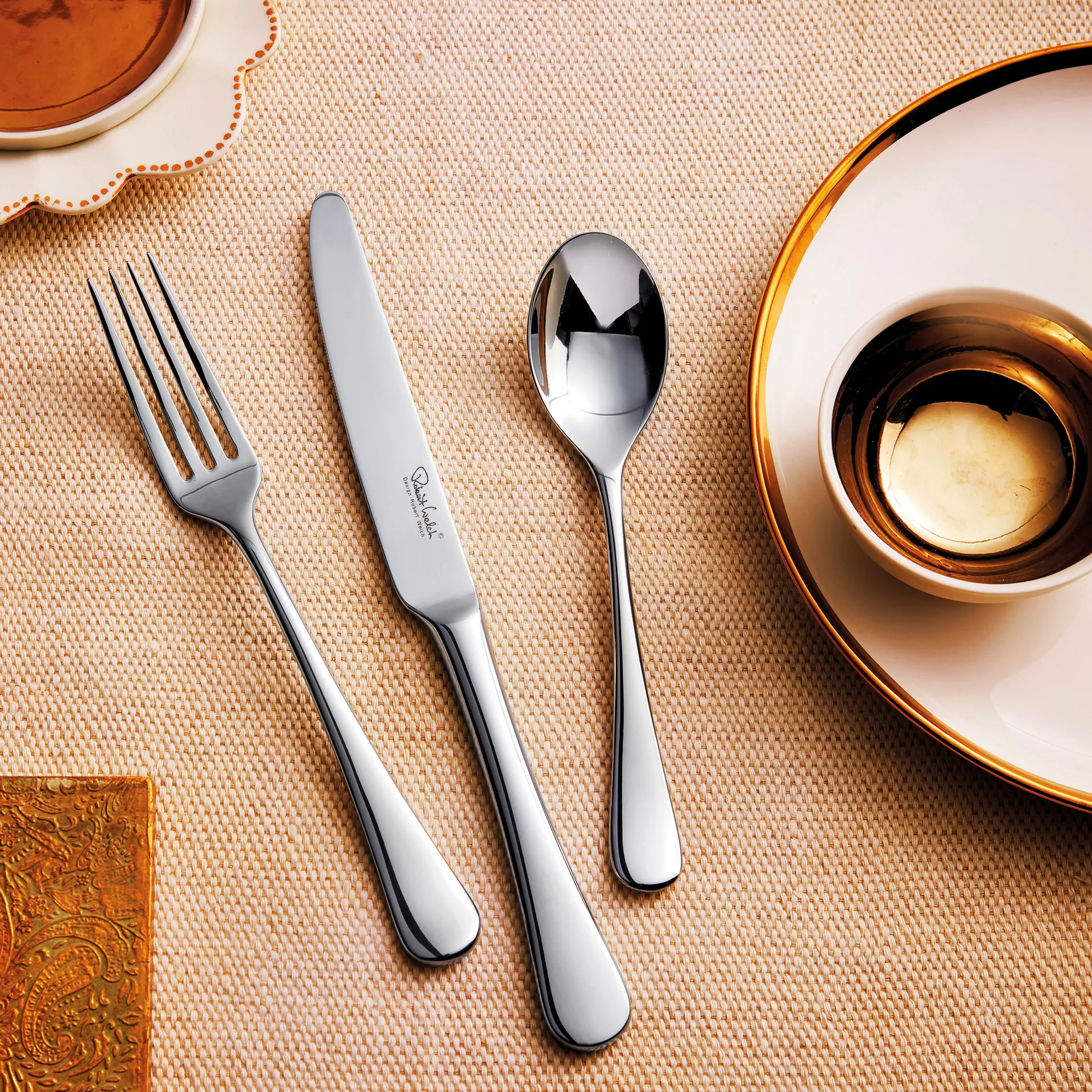 Faca de refeição espelhada Radford, Aço inoxidável Robert Welch