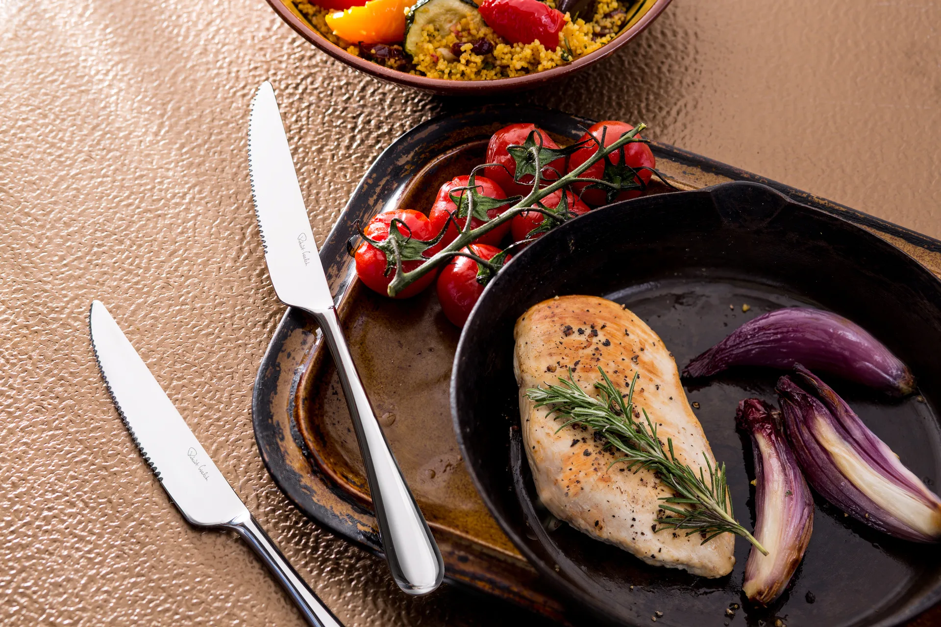 Kingham Bright faca de churrasco 4 peças, Aço inoxidável Robert Welch