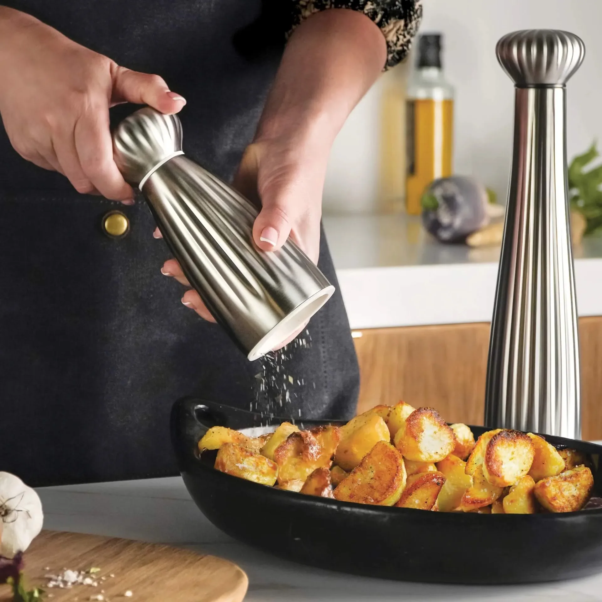 Palm Bright moinho de sal, Small-aço inoxidável Robert Welch