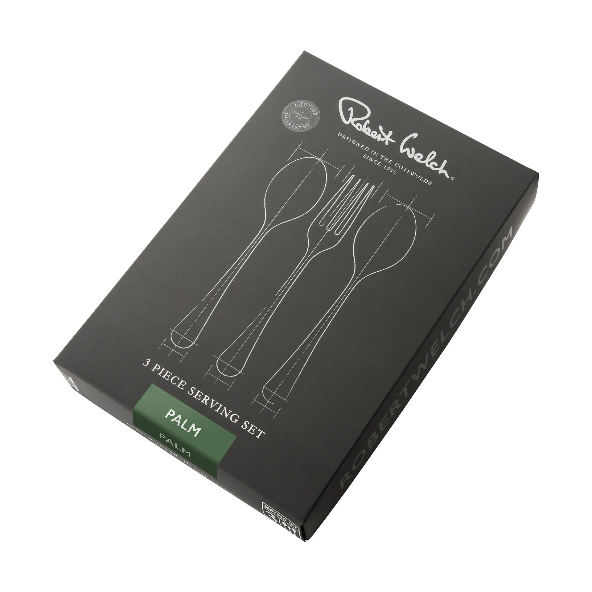 Palm Bright talheres de serviço 3 peças, Aço inoxidável Robert Welch