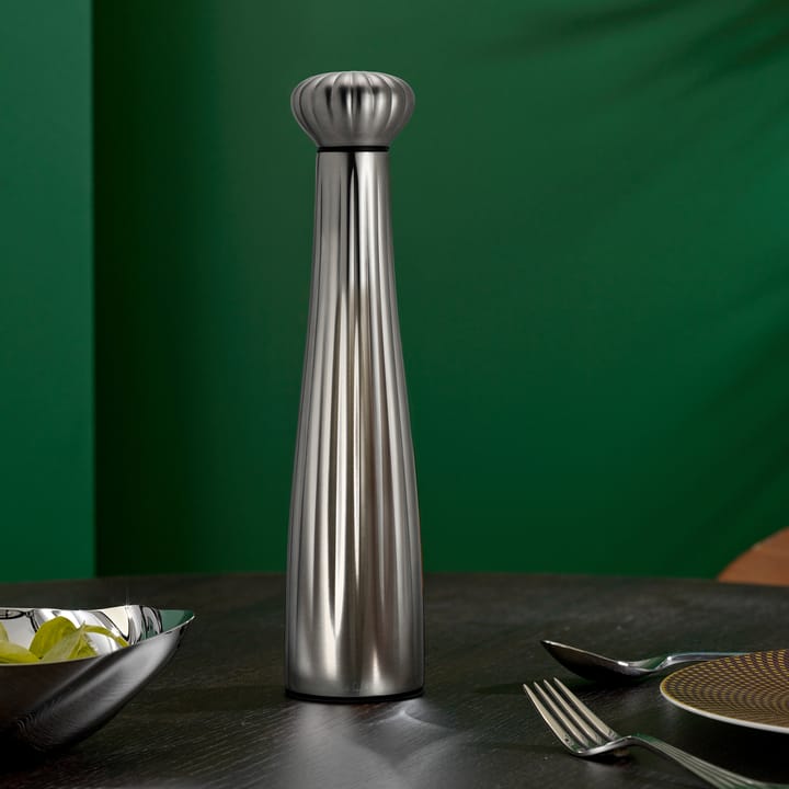 Palm satin moinho de pimenta aço inoxidável 31,2 cm, Preto Robert Welch