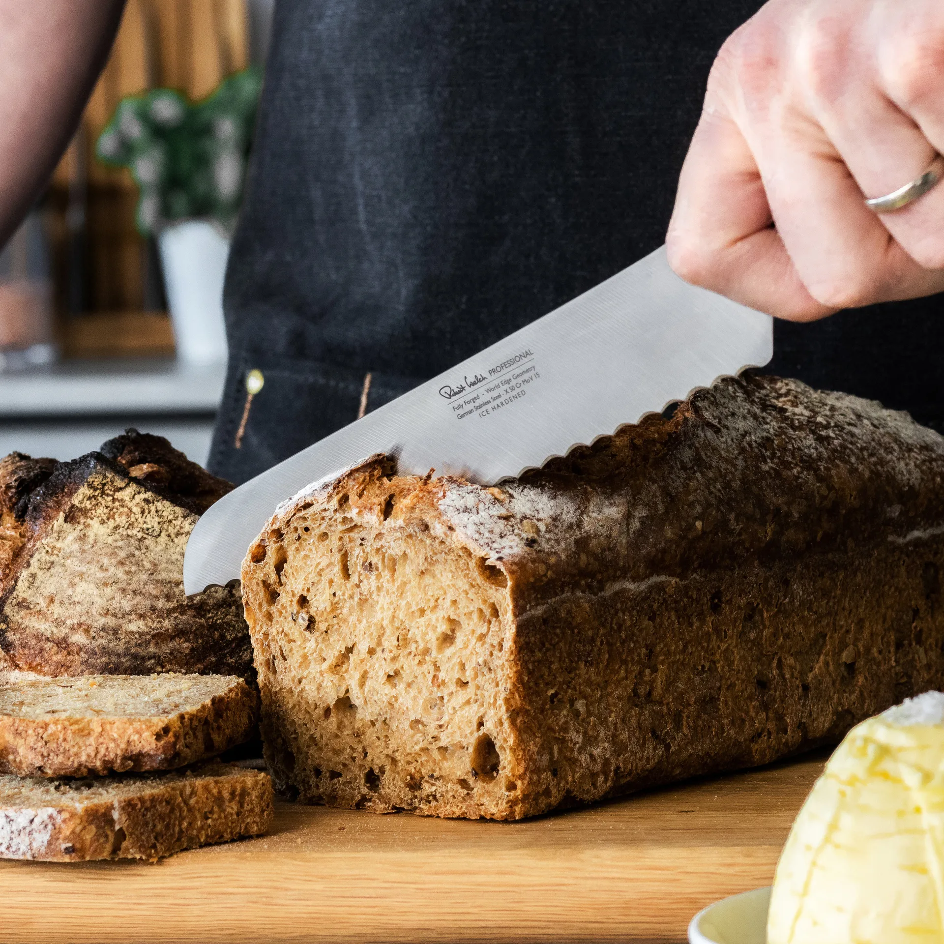 Robert Welch faca de pão profissional 22 cm, Aço inoxidável Robert Welch