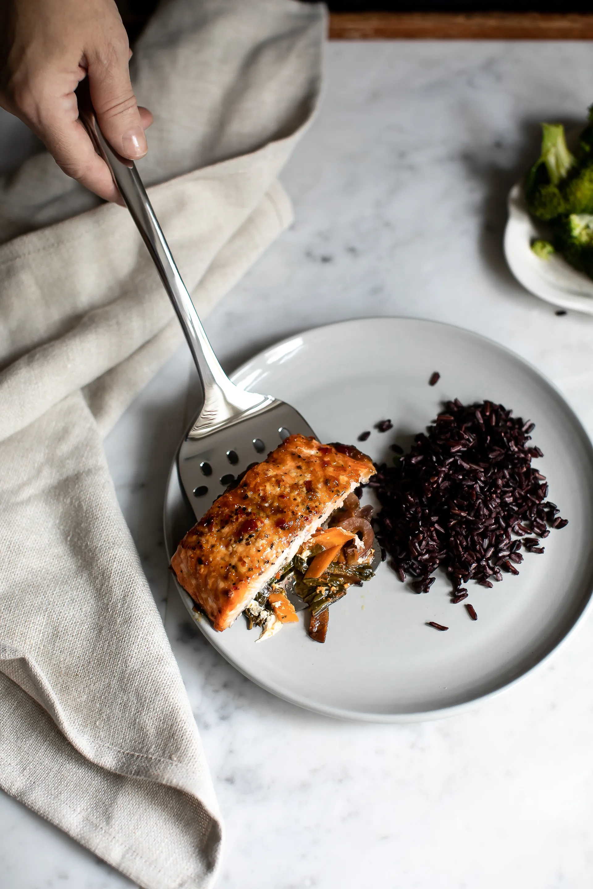 Robert Welch Signature espátula perfurada grande, Aço inoxidável Robert Welch