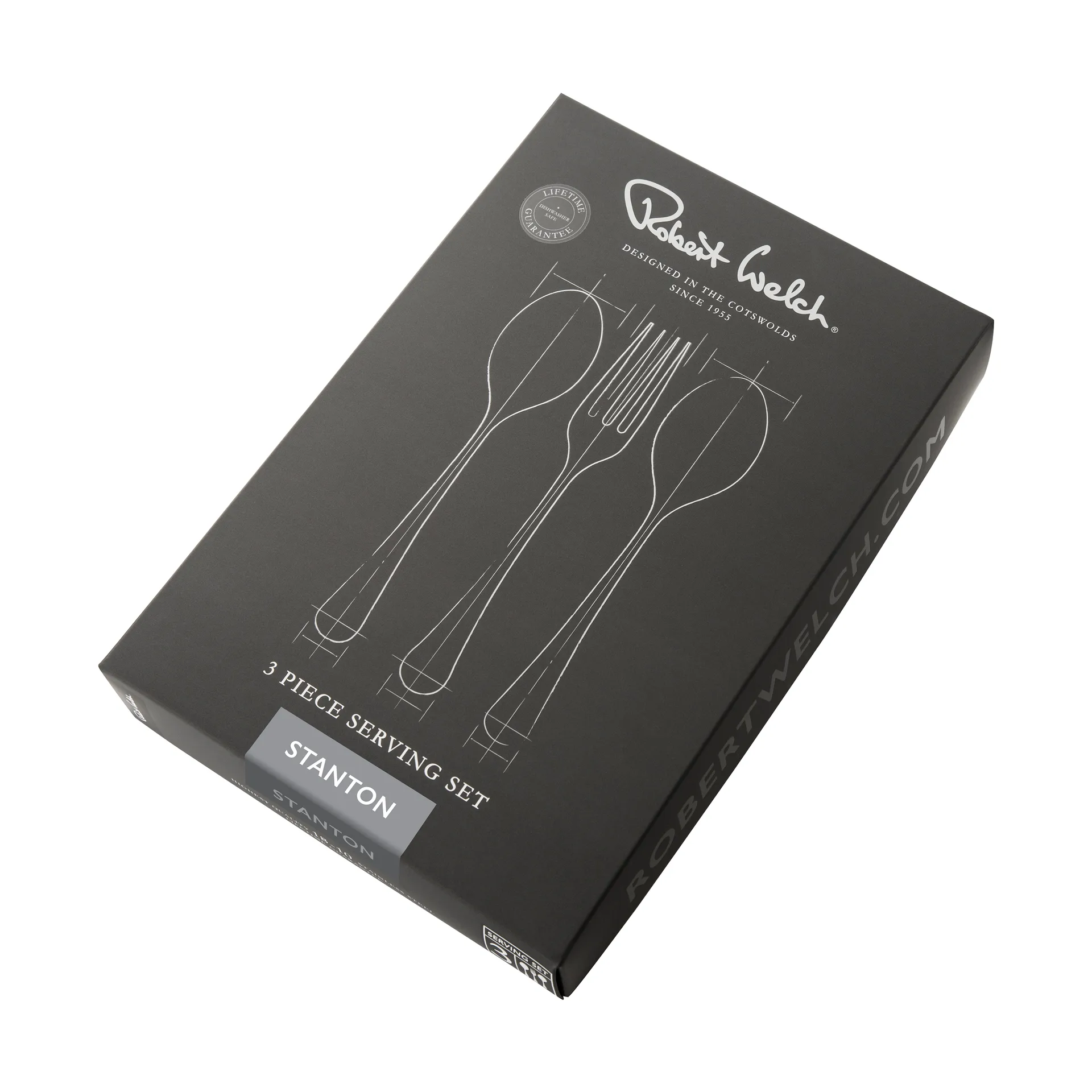 Stanton Bright talheres de serviço 3 peças, Aço inoxidável Robert Welch