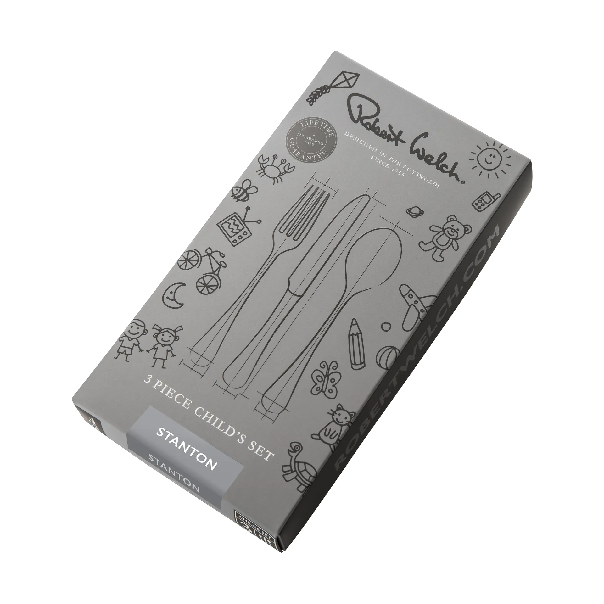 Stanton Bright talheres infantis 3 peças, Aço inoxidável Robert Welch