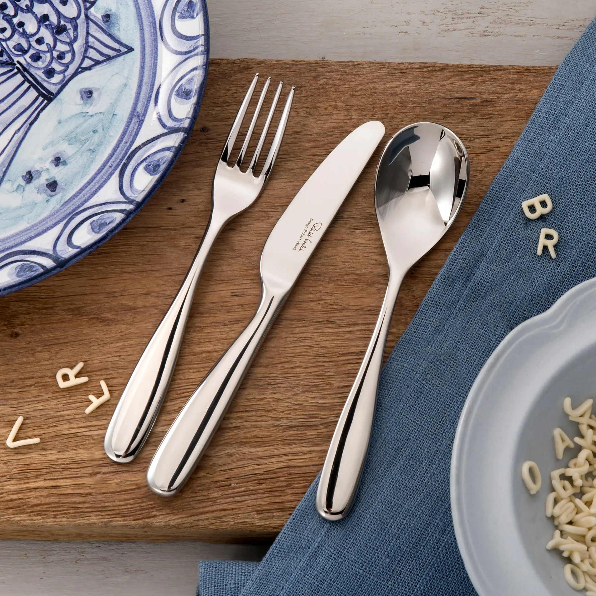 Stanton Bright talheres infantis 3 peças, Aço inoxidável Robert Welch