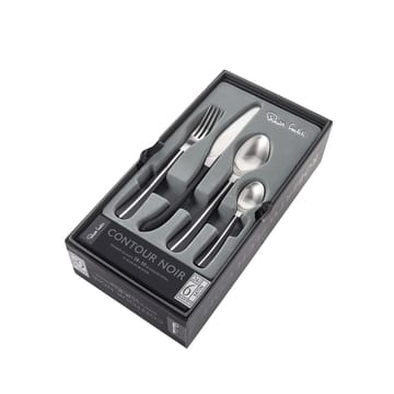 Talheres Contour 24 peças - preto - Robert Welch