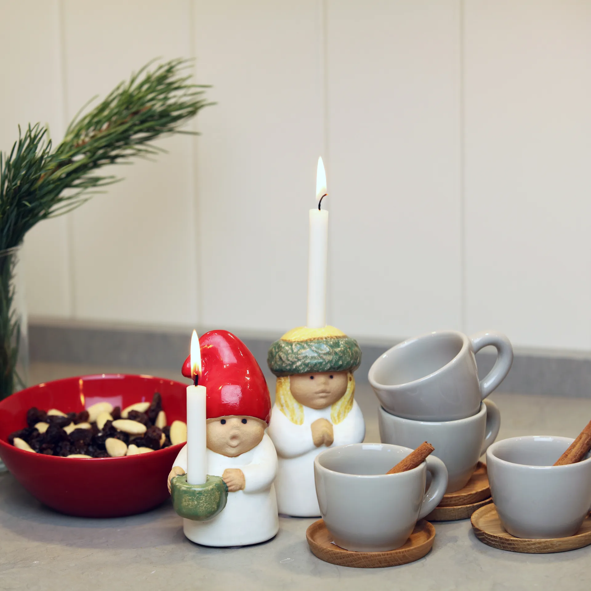 Advento Menino Papai Noel, Branco Rörstrand