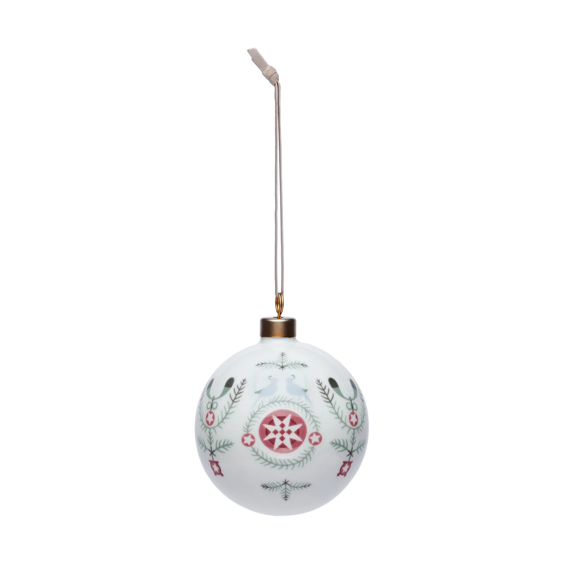 Bola de natal Swedish Grace Winter Ø8 cm, Branco 
 Rörstrand