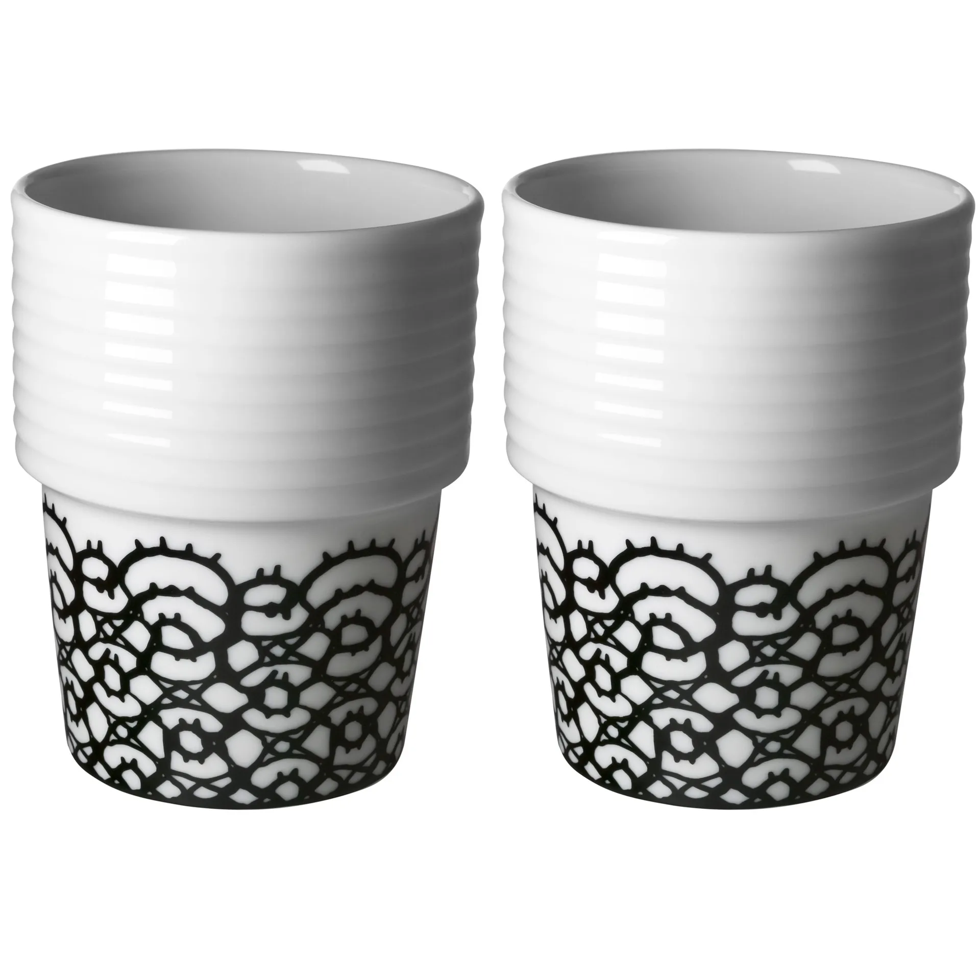 Caneca Filippa K 2 un., ponta preta conjunto de 2 Rörstrand