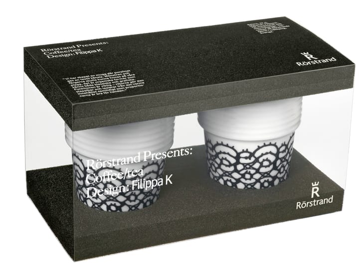 Caneca Filippa K 2 un., ponta preta conjunto de 2 Rörstrand