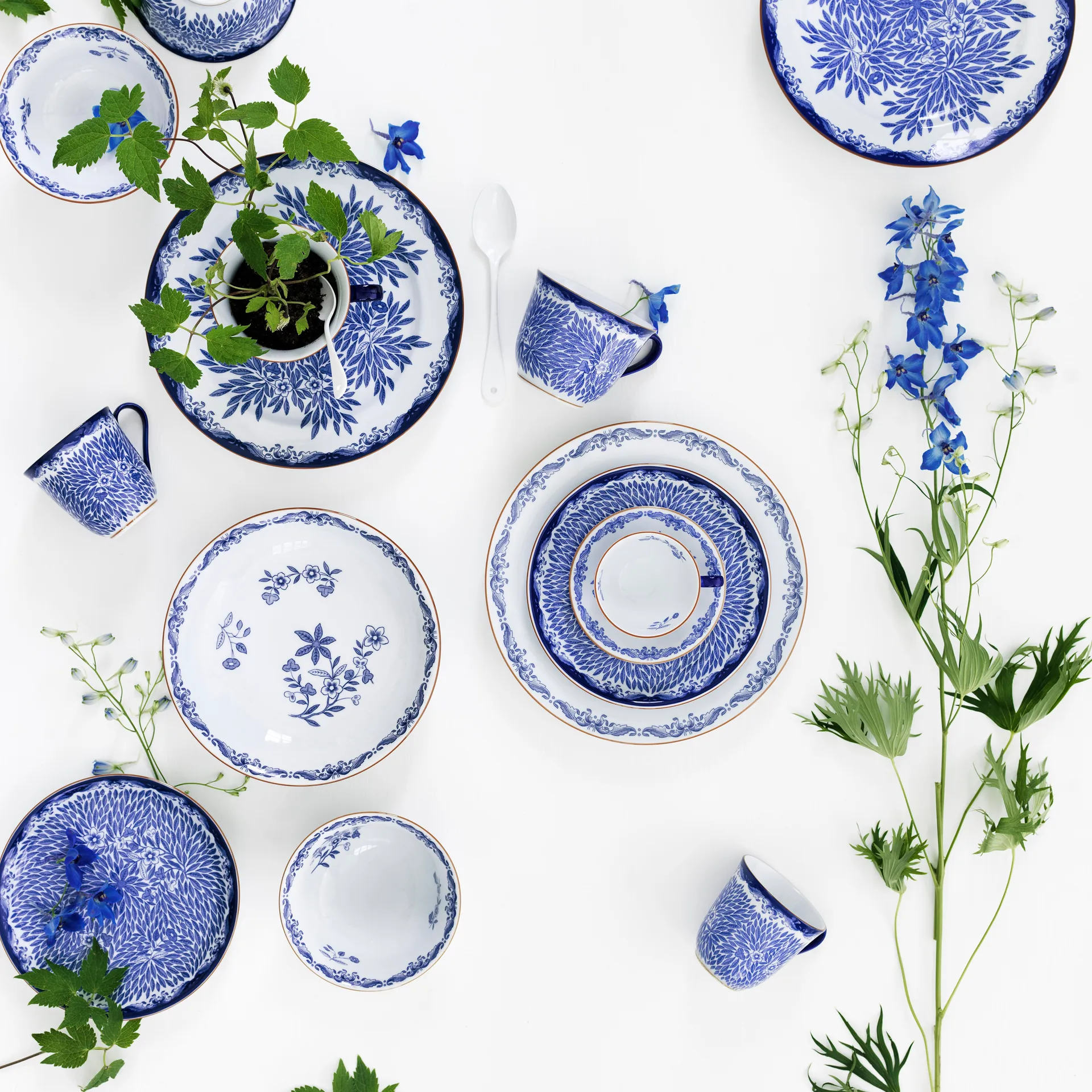 Caneca Ostindia Floris 30 cl, 2 un., Azul Rörstrand