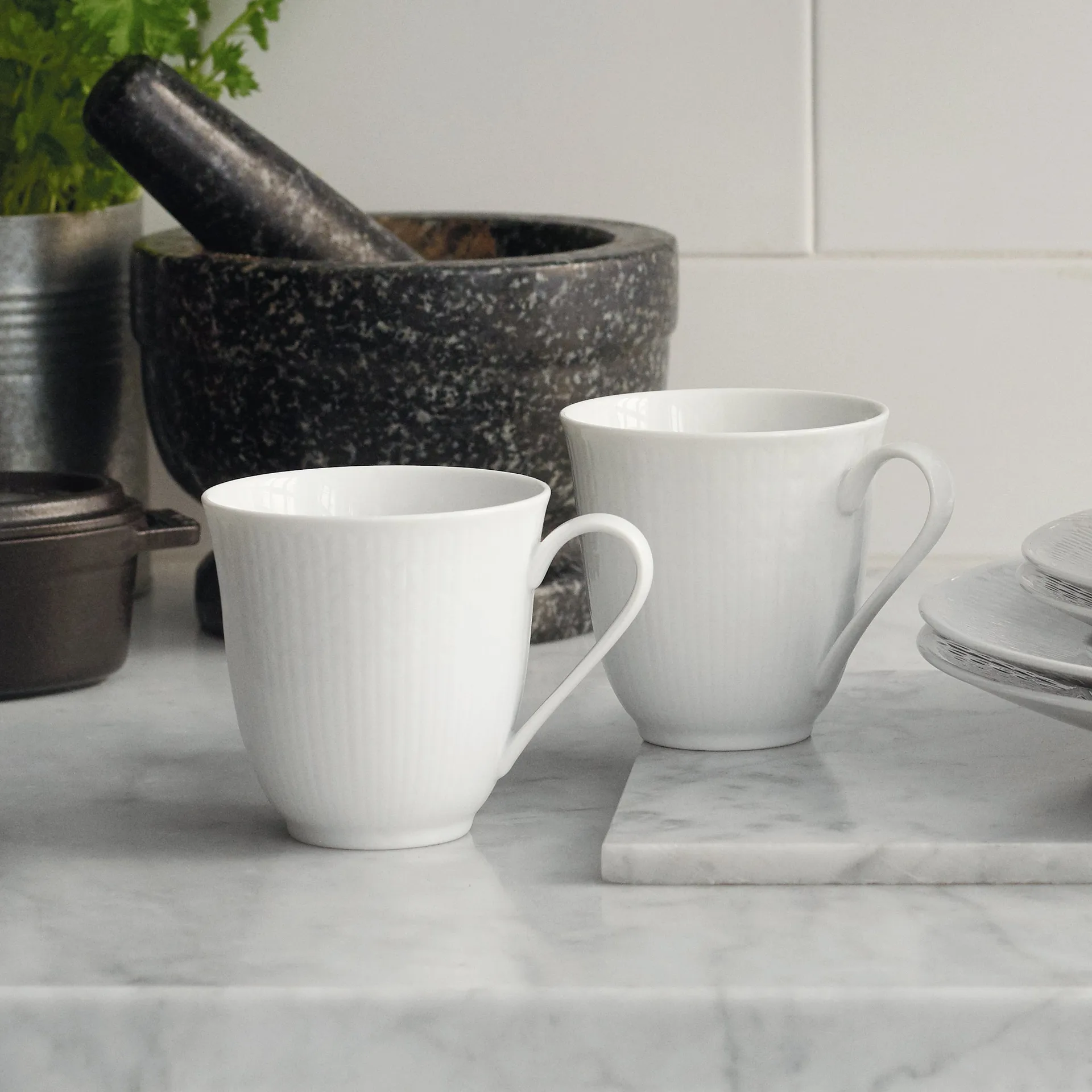 Caneca pequena Swedish Grace, snow (branco) Rörstrand