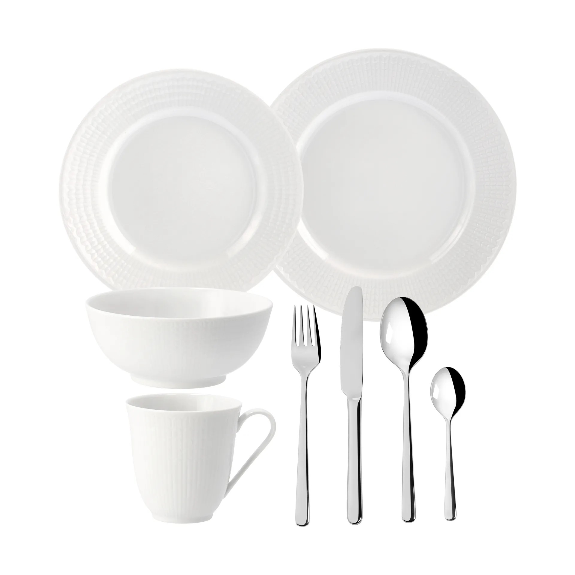 Conjunto inicial Swedish Grace & Polar - Neve (branco),  Rörstrand