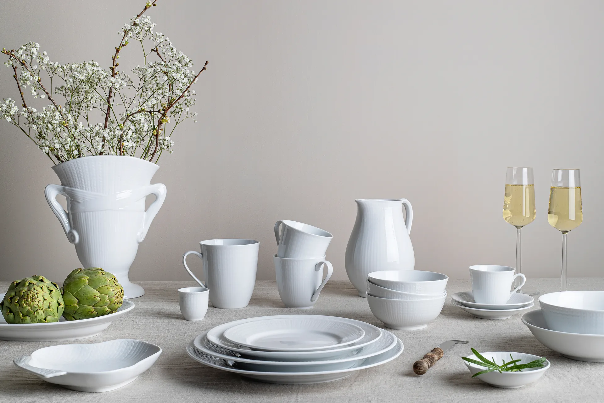 Conjunto inicial Swedish Grace & Polar - Neve (branco),  Rörstrand