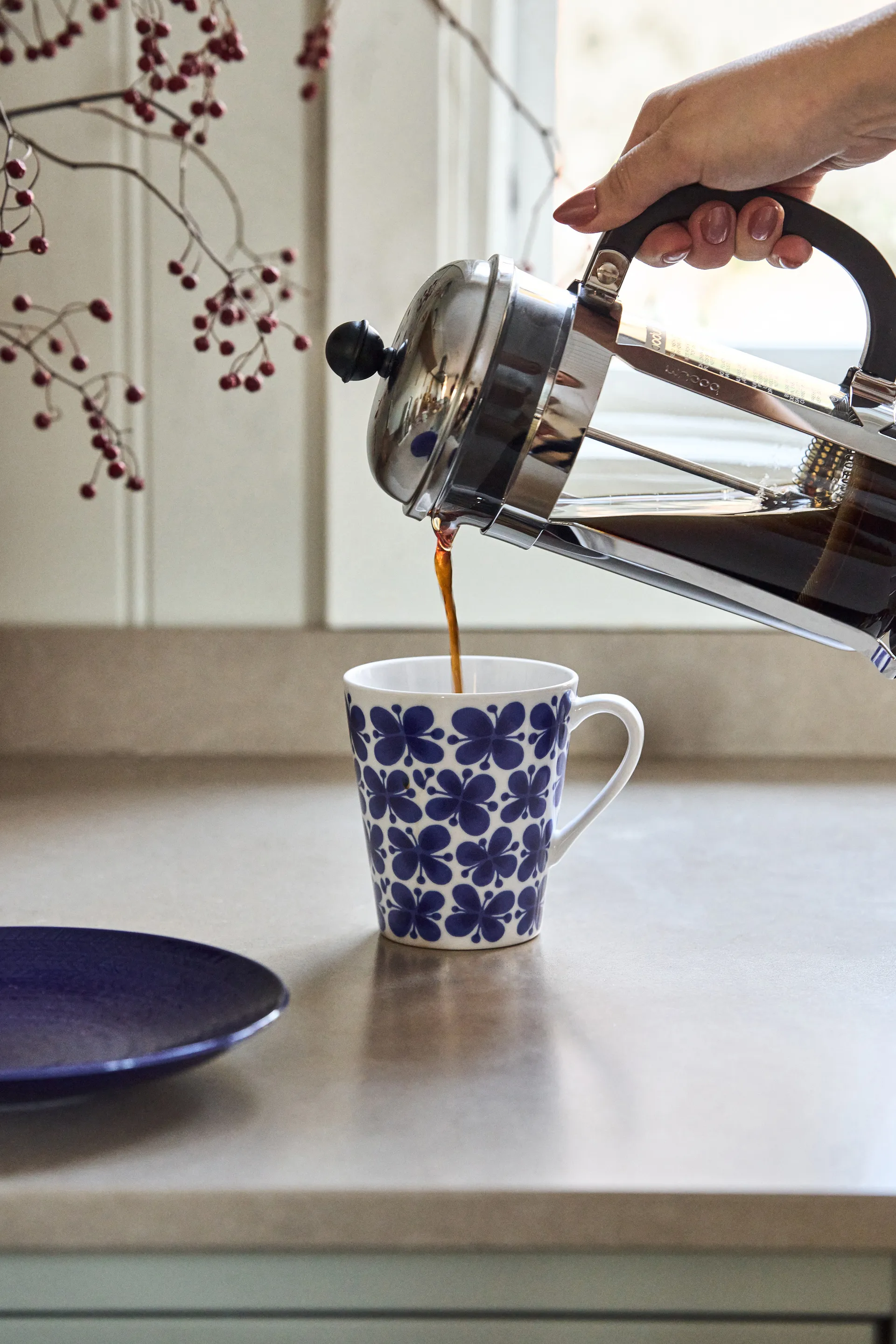 Prato Blå eld, Azul, 26 cm Rörstrand