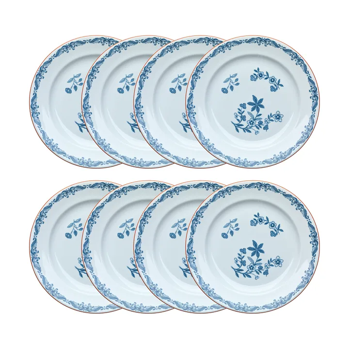 Prato de sobremesa Ostindia Ø18 cm embalagem de 8 – Azul - Rörstrand