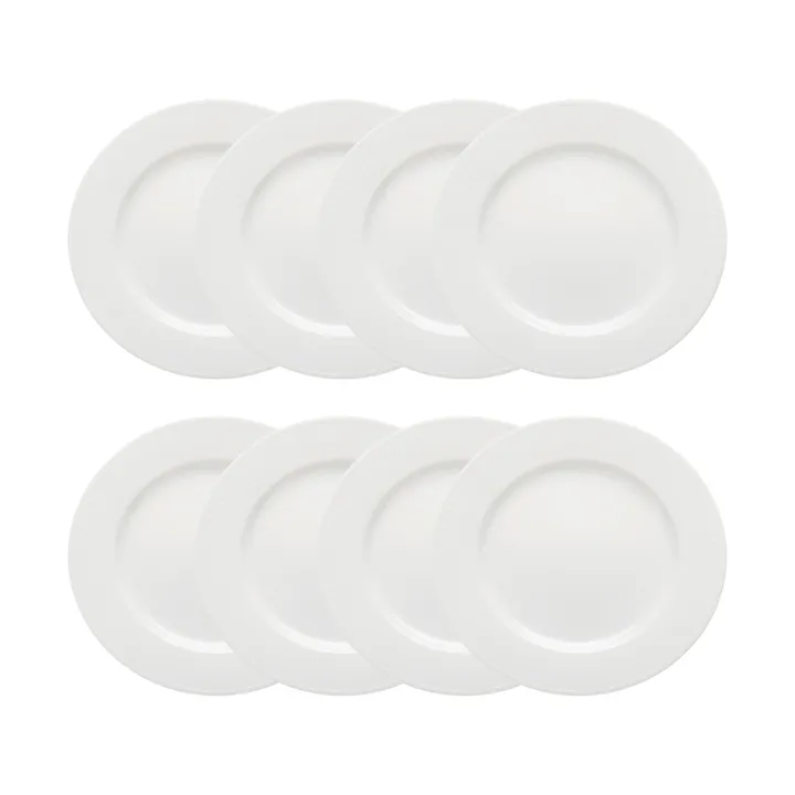 Prato de sobremesa Swedish Grace Ø17 cm embalagem de 8 - Neve (branco) - Rörstrand