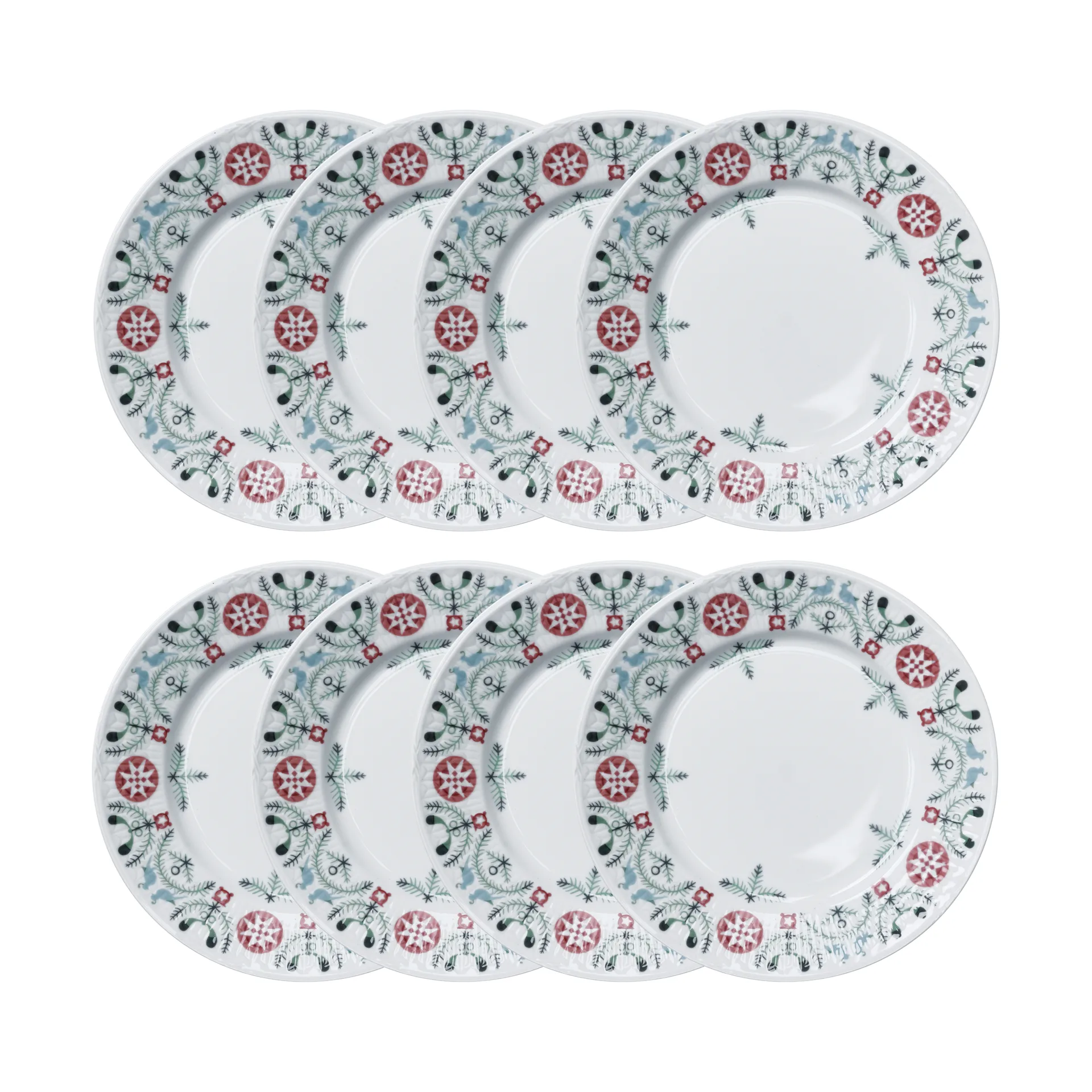 Prato de sobremesa Swedish Grace Winter Ø17 cm embalagem de 8 - Branco,  Rörstrand