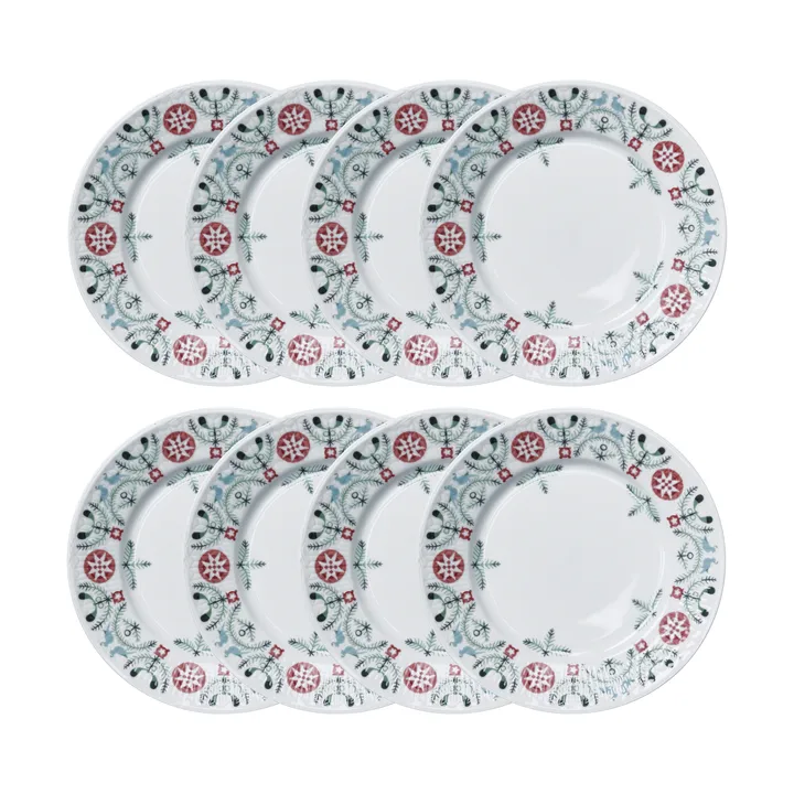 Prato de sobremesa Swedish Grace Winter Ø17 cm embalagem de 8 - Branco - Rörstrand