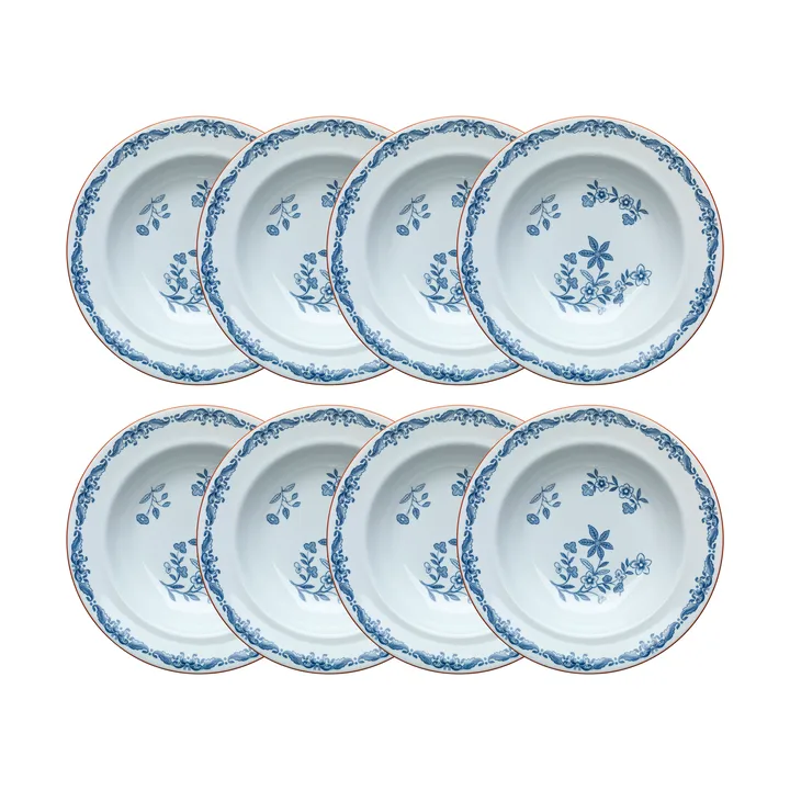 Prato fundo Ostindia Ø24 cm embalagem de 8 – Azul - Rörstrand