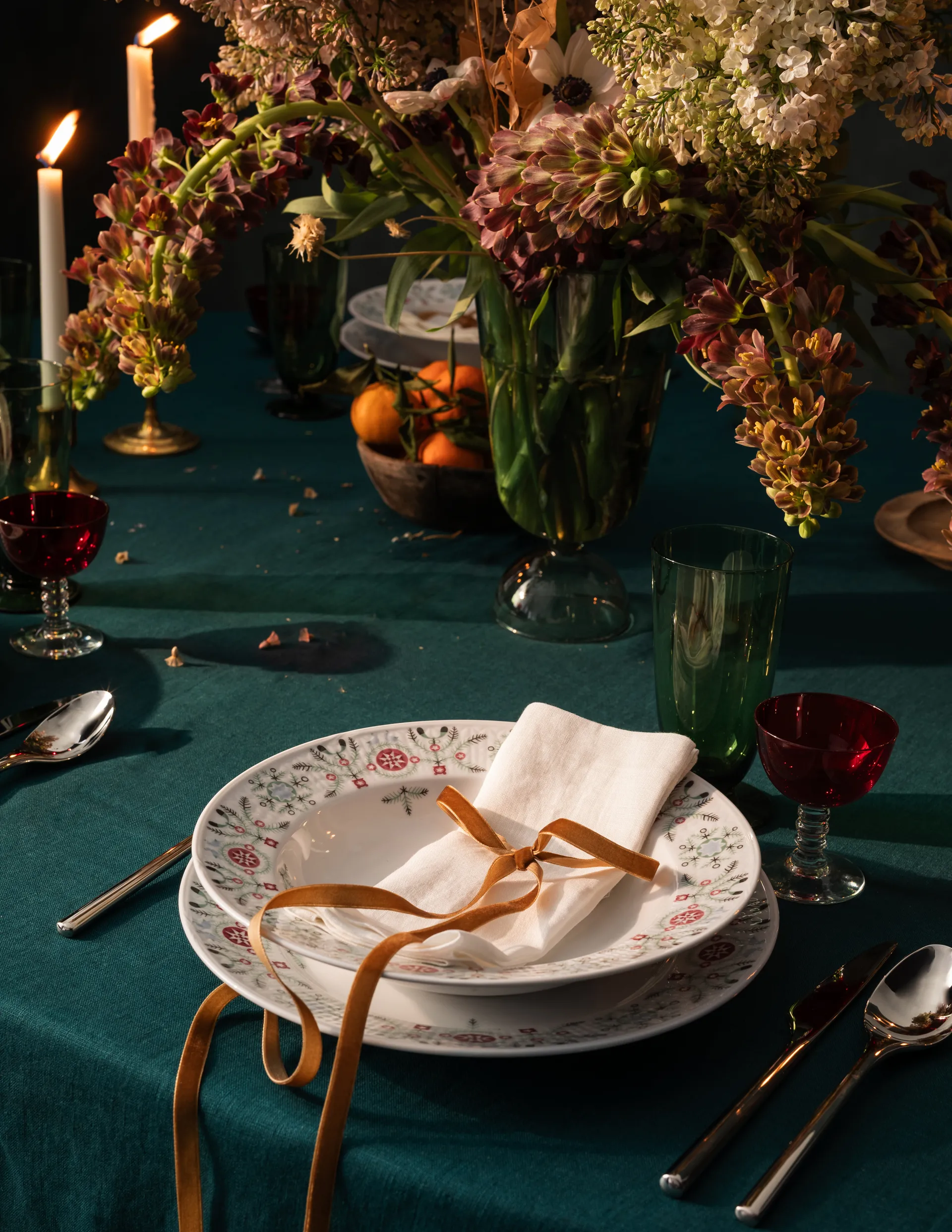 Prato fundo Swedish Grace Winter Ø25 cm, Branco  Rörstrand