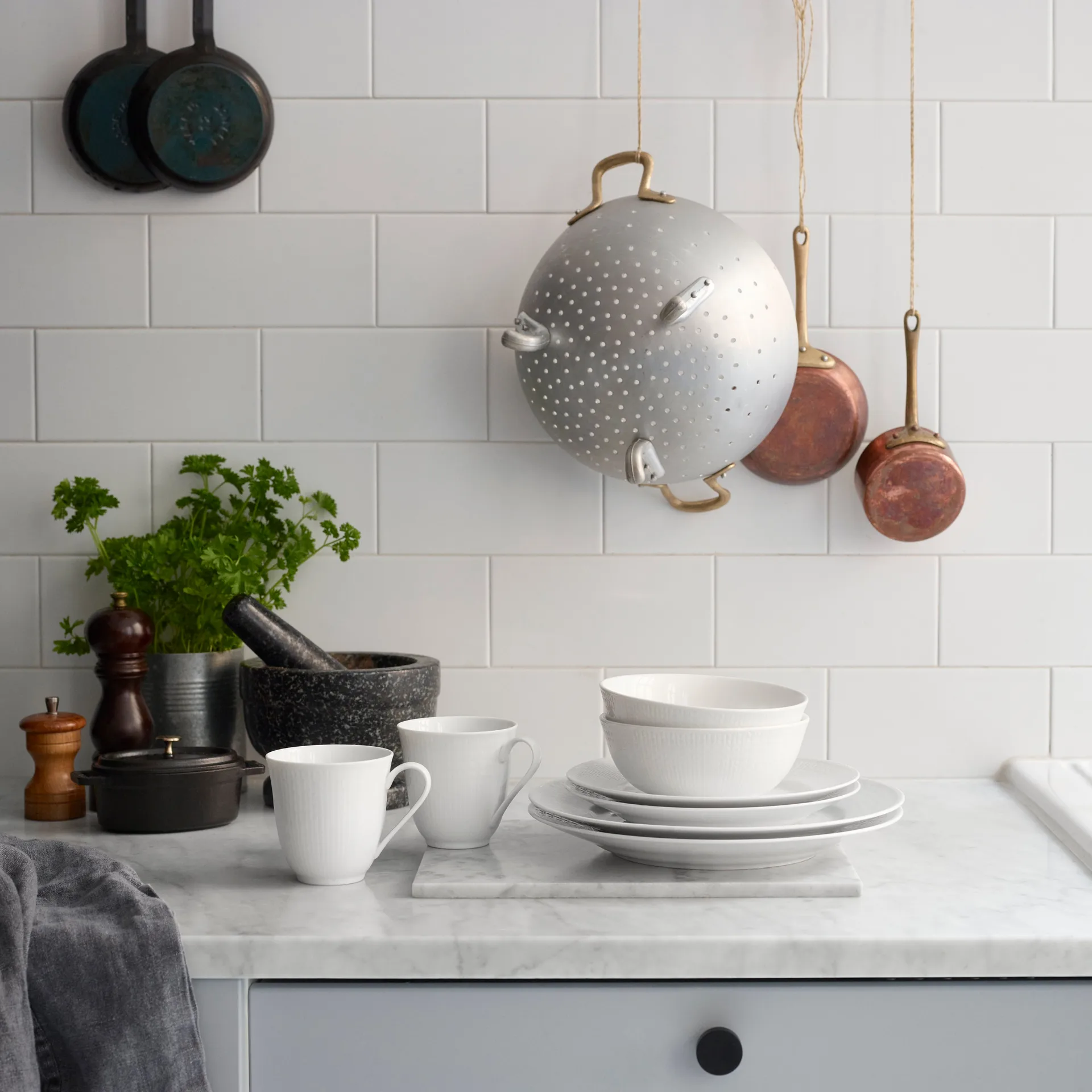 Prato Swedish Grace Ø21 cm embalagem de 8 - Neve (branco) Rörstrand