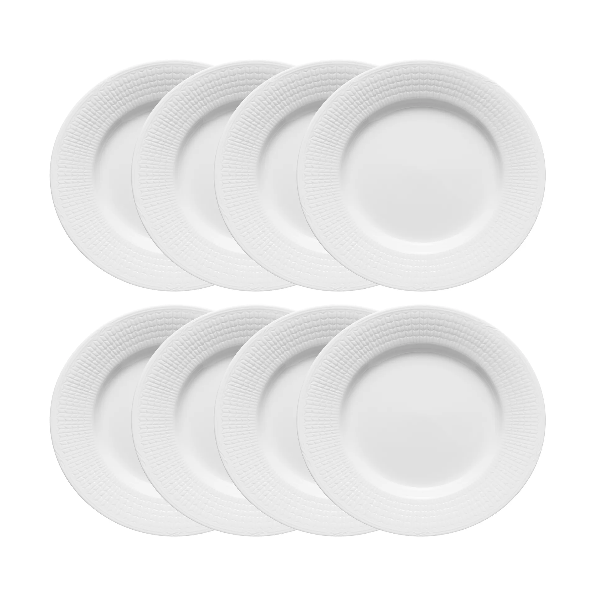 Prato Swedish Grace Ø24 cm embalagem de 8 - Neve (branco),  Rörstrand