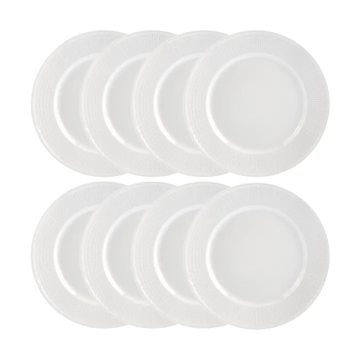 Prato Swedish Grace Ø27 cm embalagem de 8 - Neve (branco) - Rörstrand