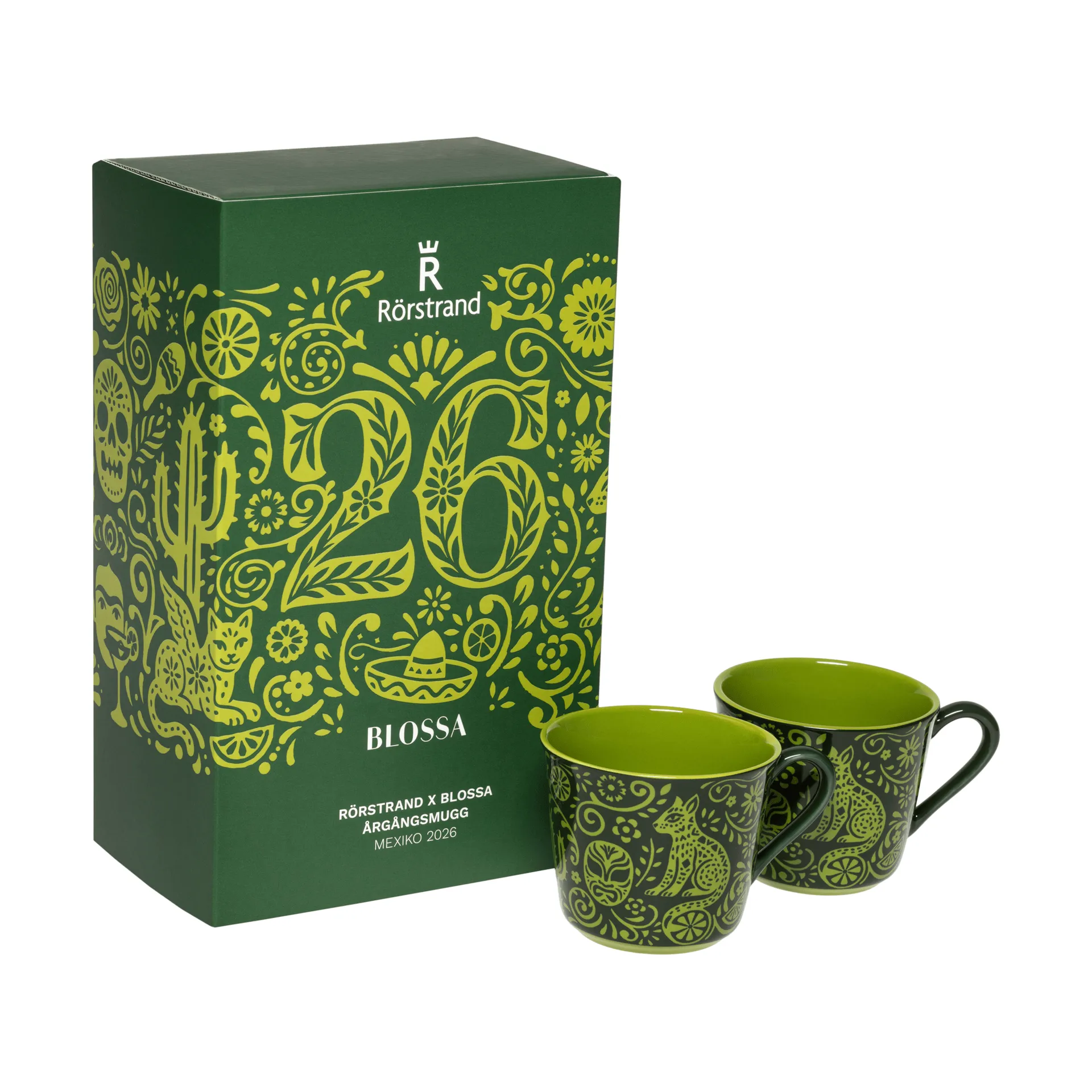 Rörstrand Blossa chávena, Verde, 14 cl, pack de 2 Rörstrand