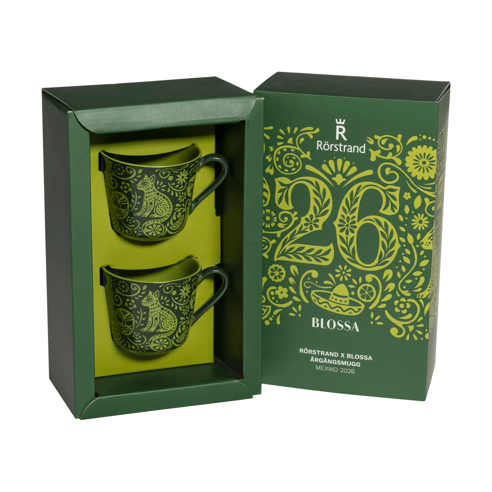 Rörstrand Blossa chávena, Verde, 14 cl, pack de 2 Rörstrand