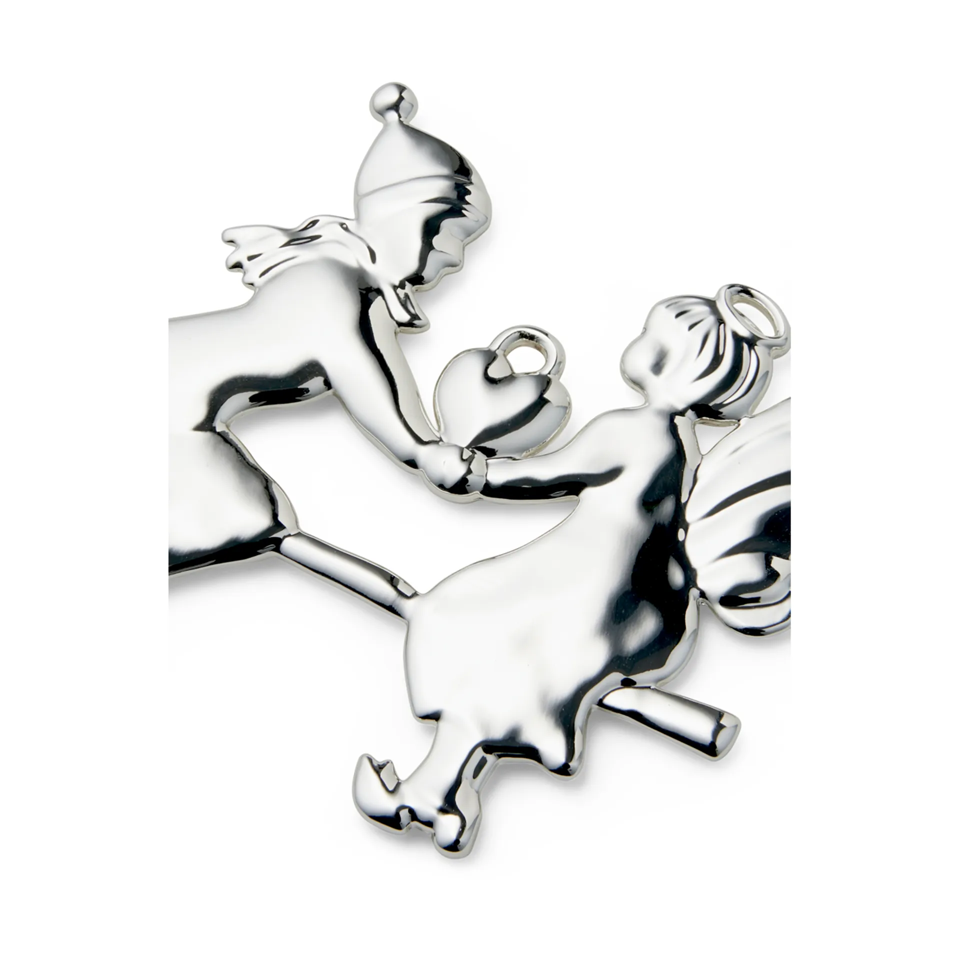 Anjo na gangorra pingente de Natal Karen Blixen , Prateado Rosendahl