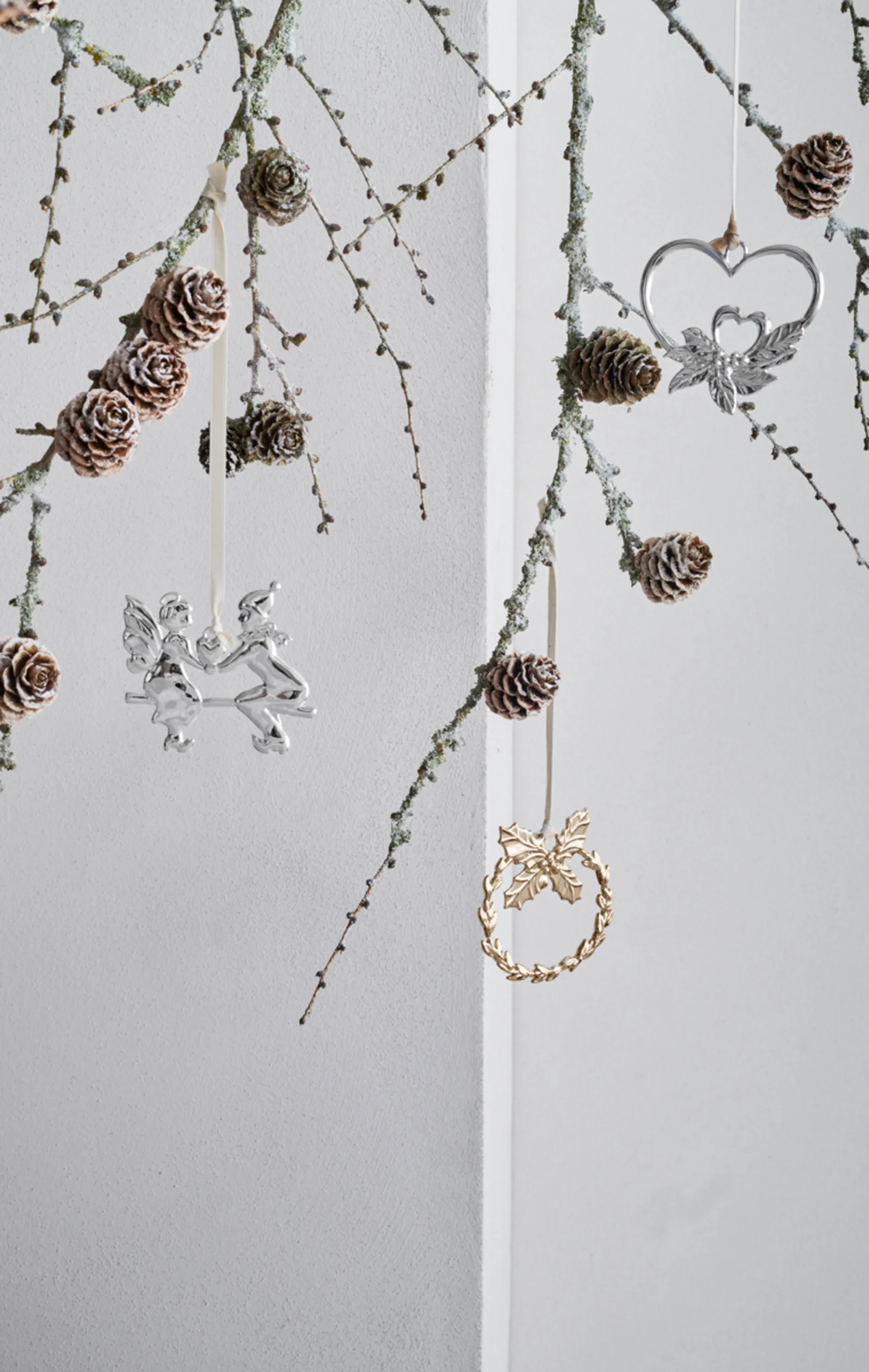 Anjo na gangorra pingente de Natal Karen Blixen , Prateado Rosendahl