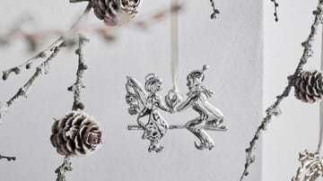Anjo na gangorra pingente de Natal Karen Blixen  - Prateado - Rosendahl