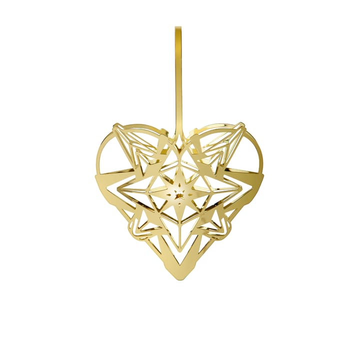 Coração suspenso 12,8 cm Karen Blixen  - Dourado - Rosendahl