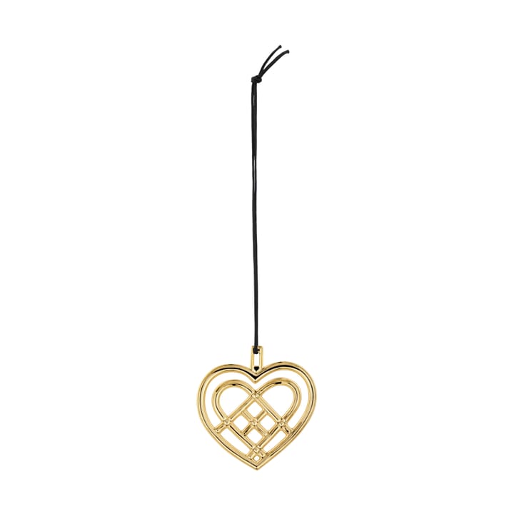 Enfeite de Natal Weaved Heart 6,5 cm, Dourado Rosendahl