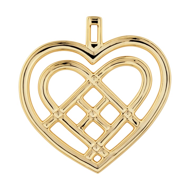 Enfeite de Natal Weaved Heart 6,5 cm, Dourado Rosendahl