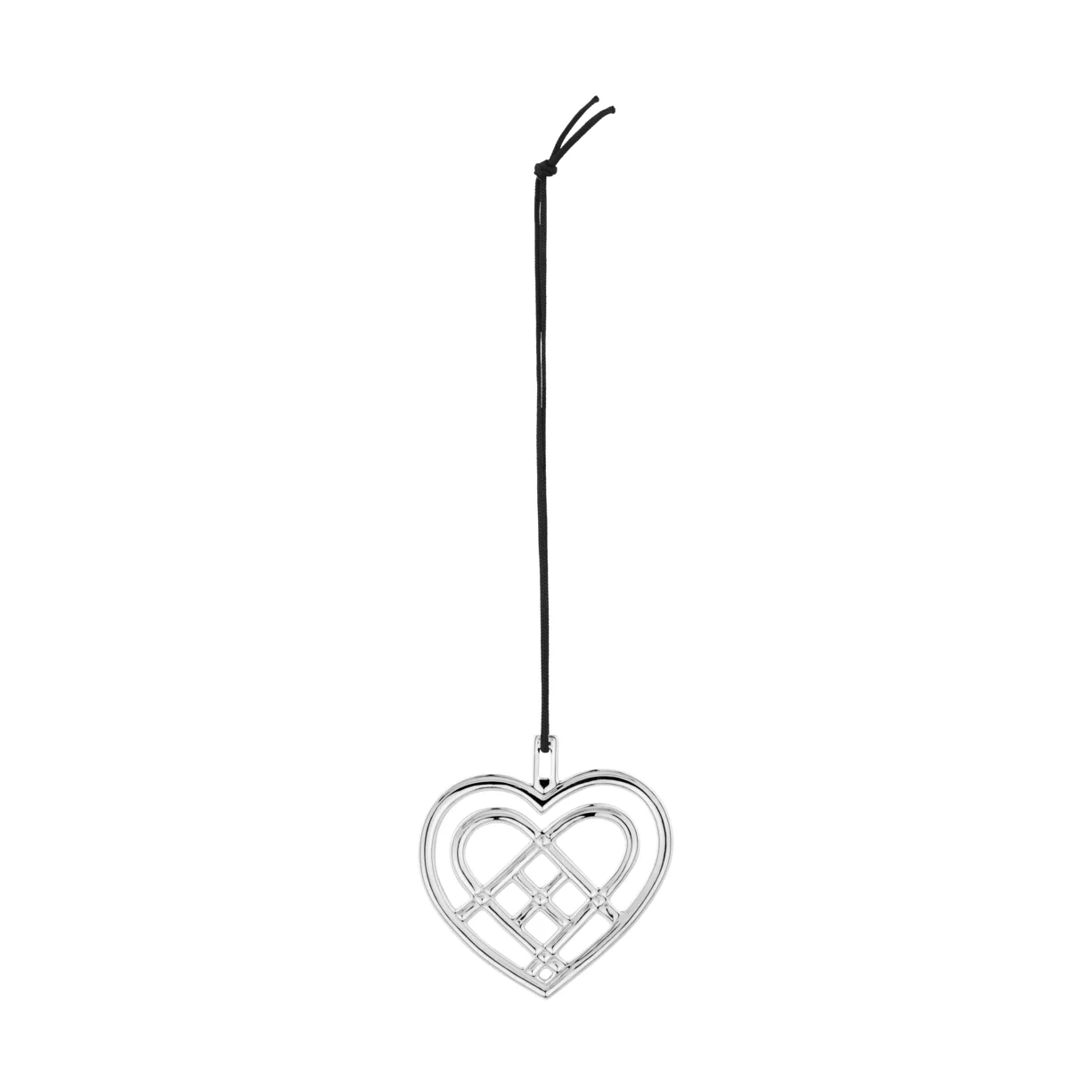 Enfeite de Natal Weaved Heart 6,5 cm, Prateado Rosendahl