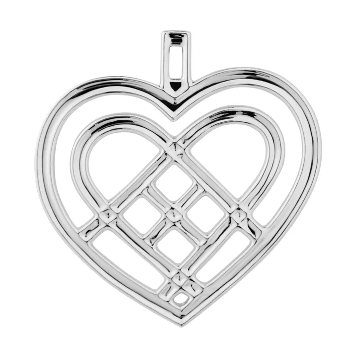 Enfeite de Natal Weaved Heart 6,5 cm, Prateado Rosendahl